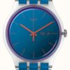 Men'S Swatch | Swatch | New Gent | Polablue Watch | Blue Silicone Strap