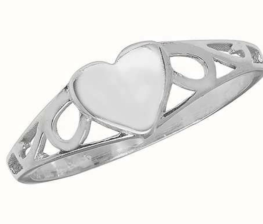 Jewelry James Moore | James Moore Th Sterling Silver Babies Heart Ring Size D