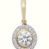 Jewelry James Moore | James Moore Th 9Ct Gold Cz Round Cluster Pendant