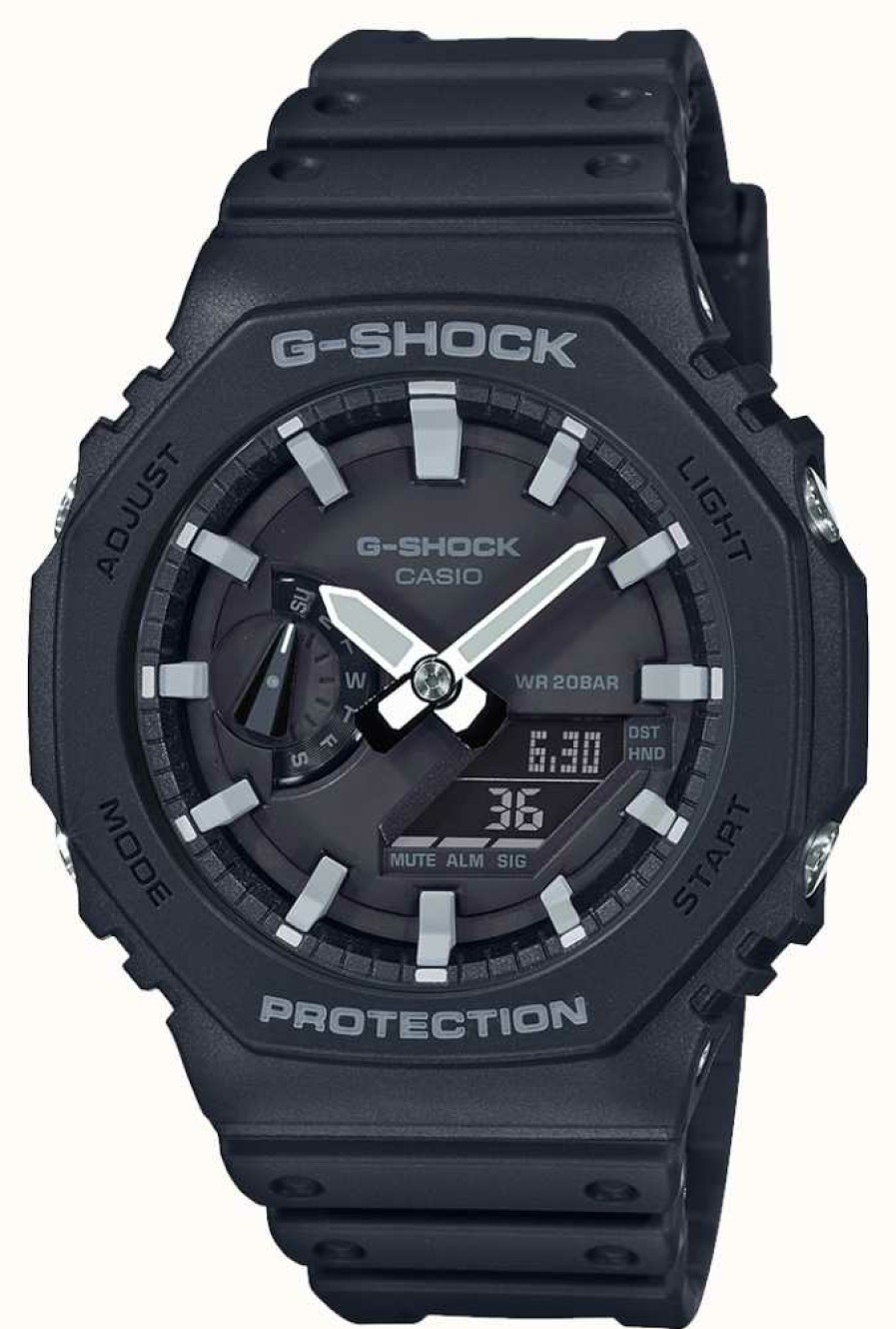 Men'S Casio | Casio Octagon Series | G-Shock Carbon Core | Octagon Series | Black Resin Strap