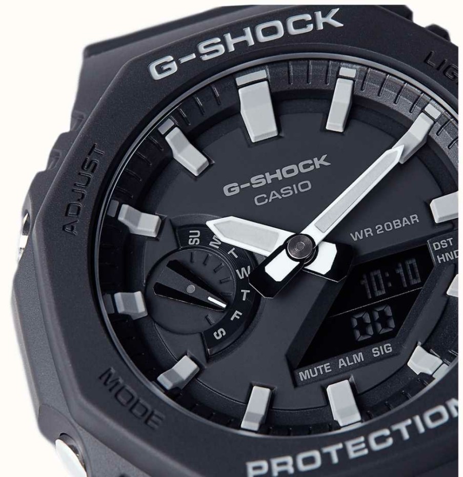 Men'S Casio | Casio Octagon Series | G-Shock Carbon Core | Octagon Series | Black Resin Strap