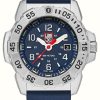 Men'S Luminox | Luminox | Navy Seal Steel 3250 Series | Blue Rubber Strap |Blue Dial