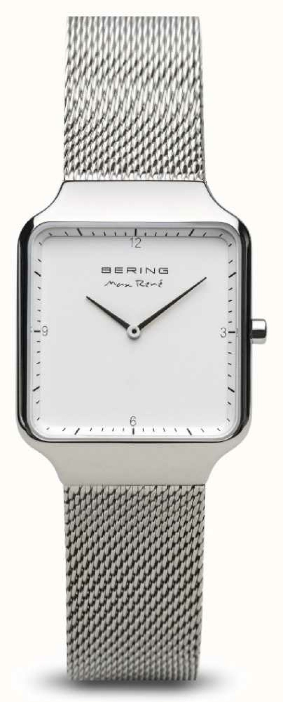 Women'S Bering | Bering | Max Rene | Women'S Polished Silver | Steel Mesh Bracelet