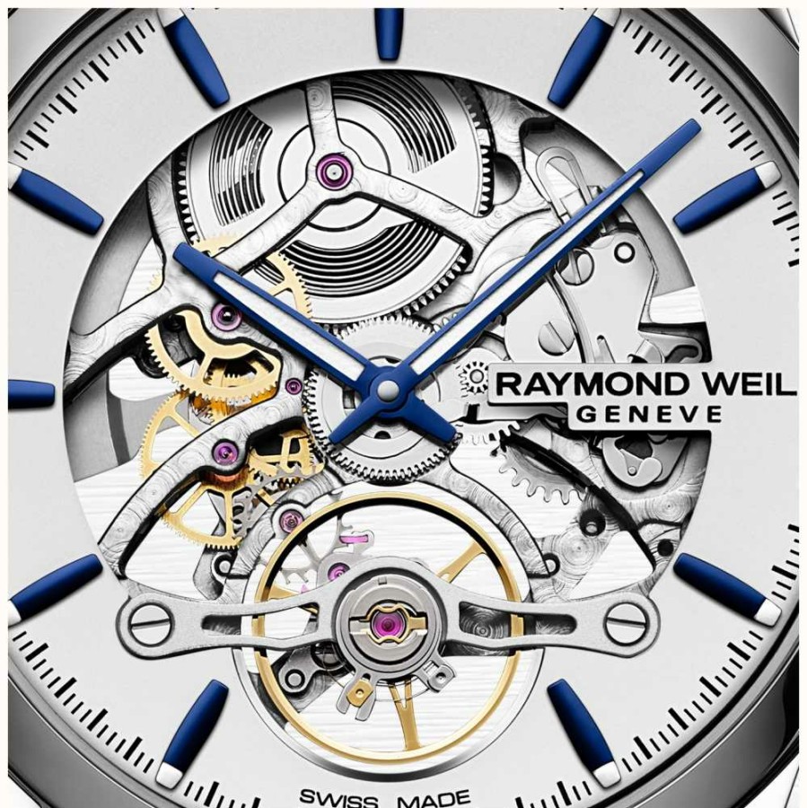 Men'S Raymond Weil | Raymond Weil Freelancer | Automatic | Skeleton Dial | Stainless Steel