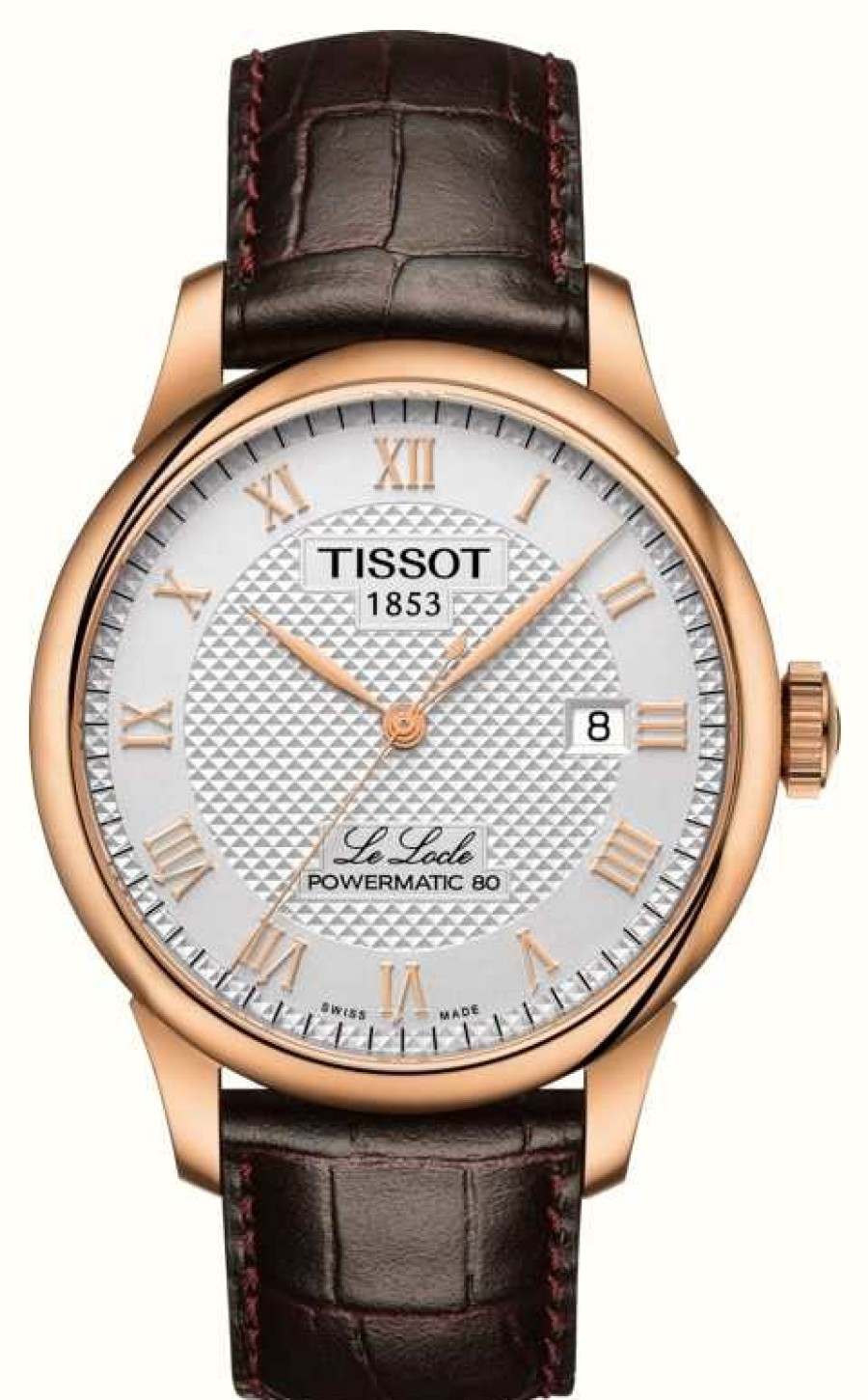 Men'S Tissot | Tissot | Le Locle | Powermatic 80 | Brown Leather Strap