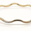 Jewelry James Moore | Hanalex Yellow Gold Wiggle Bangle Diamond Cut