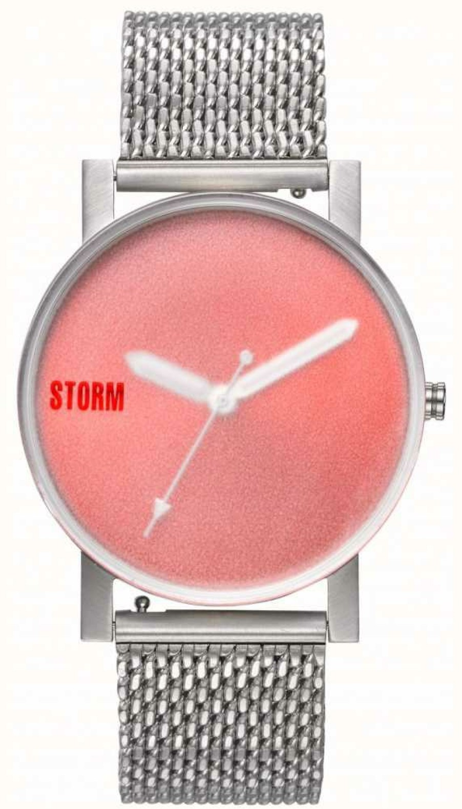 Men'S STORM | Storm | New Blast V2 Mesh Red | Silver Mesh Bracelet | Red Dial