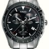 Men'S RADO | Rado Hyperchrome Chronograph (44.9Mm) Black Dial / Stainless Steel