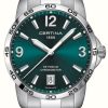 Men'S Certina | Certina Ds Podium 40Mm | Stainless Steel Bracelet | Green Dial