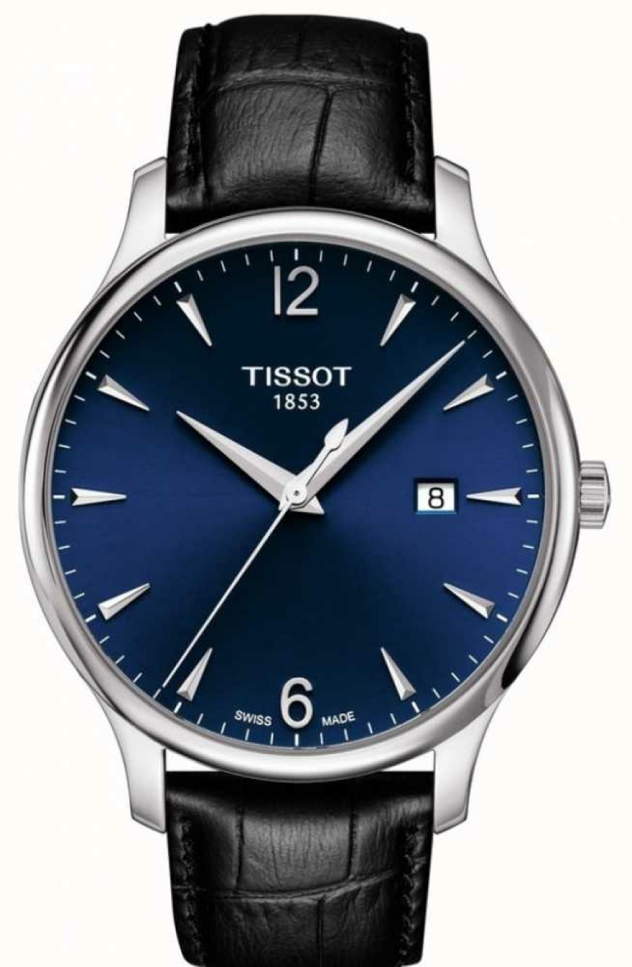 Men'S Tissot | Tissot | Men'S Tradition | Black Leather Strap | Blue Dial