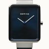 Women'S Bering | Bering Classic | Polished/Brushed Silver | Blue Mesh Strap