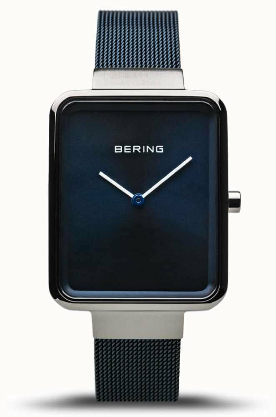 Women'S Bering | Bering Classic | Polished/Brushed Silver | Blue Mesh Strap