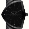 Men'S Hamilton | Hamilton Ventura Quartz (32Mm) Black Dial / Black Leather Strap