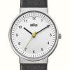 Women'S Braun | Braun | Women'S | Simple Quartz | Black Leather Strap