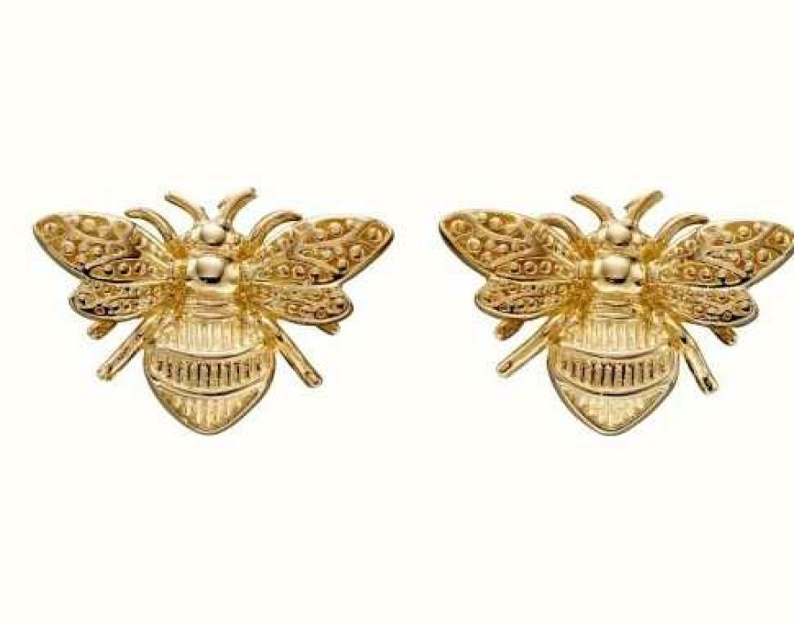 Jewelry Elements Gold | Elements Gold 9Ct Yellow Gold Bee Stud Earrings