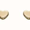 Jewelry Elements Gold | Elements Gold 9Ct Yellow Gold Small Heart Stud Earrings