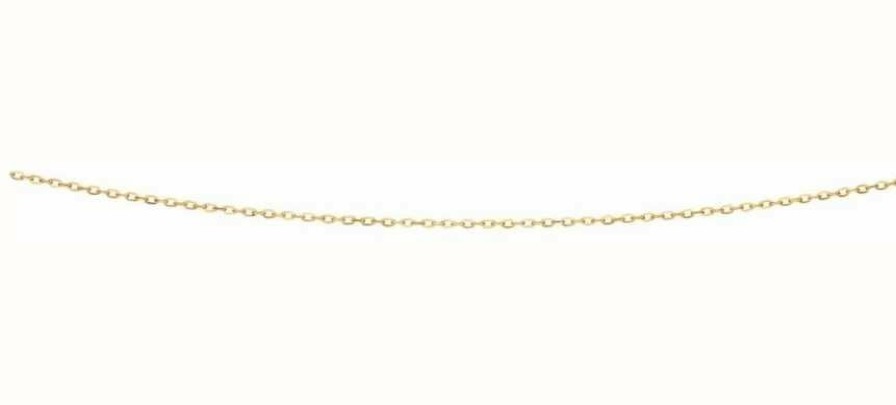 Jewelry Elements Gold | Elements Gold 9Ct Yellow Gold Flattened Cable Chain 18"