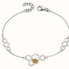 Jewelry Elements Silver | Elements Silver Yellow Gold Plate Bee Honey Comb Bracelet