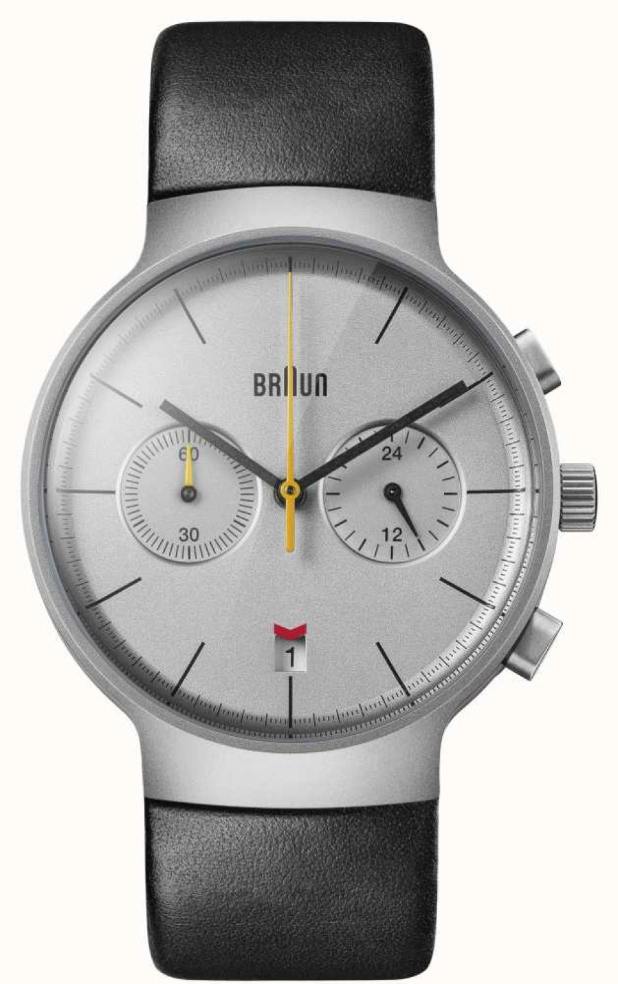 Men'S Braun | Braun Men'S | Classic | Chronograph | Black Leather