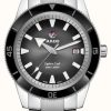 Men'S RADO | Rado Captain Cook Automatic (42Mm) Black Dial / 3-Link Stainless Steel Bracelet