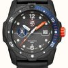 Men'S Luminox | Luminox Men'S Bear Grylls Survival Sea 3720 Series Black Blue/Orange