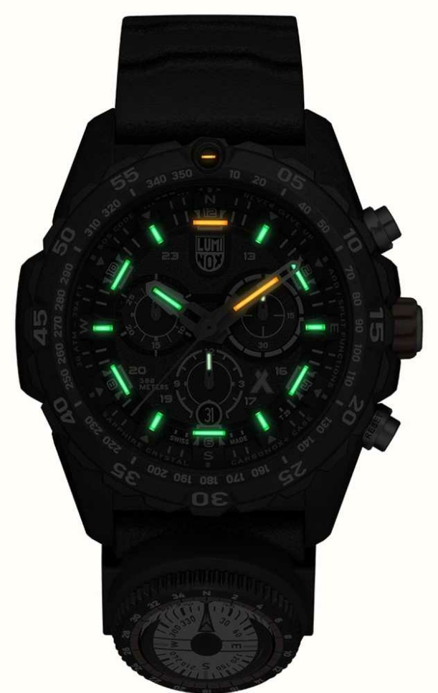 Men'S Luminox | Luminox Men'S Bear Grylls Survival Master Series 3741 Black Orange