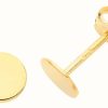 Jewelry James Moore | James Moore Th 9Ct Gold Flat Circle Stud Earrings