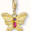 Jewelry Thomas Sabo Jewellery | Thomas Sabo | Charm Pendant Butterfly | Gold | Sterling Silver