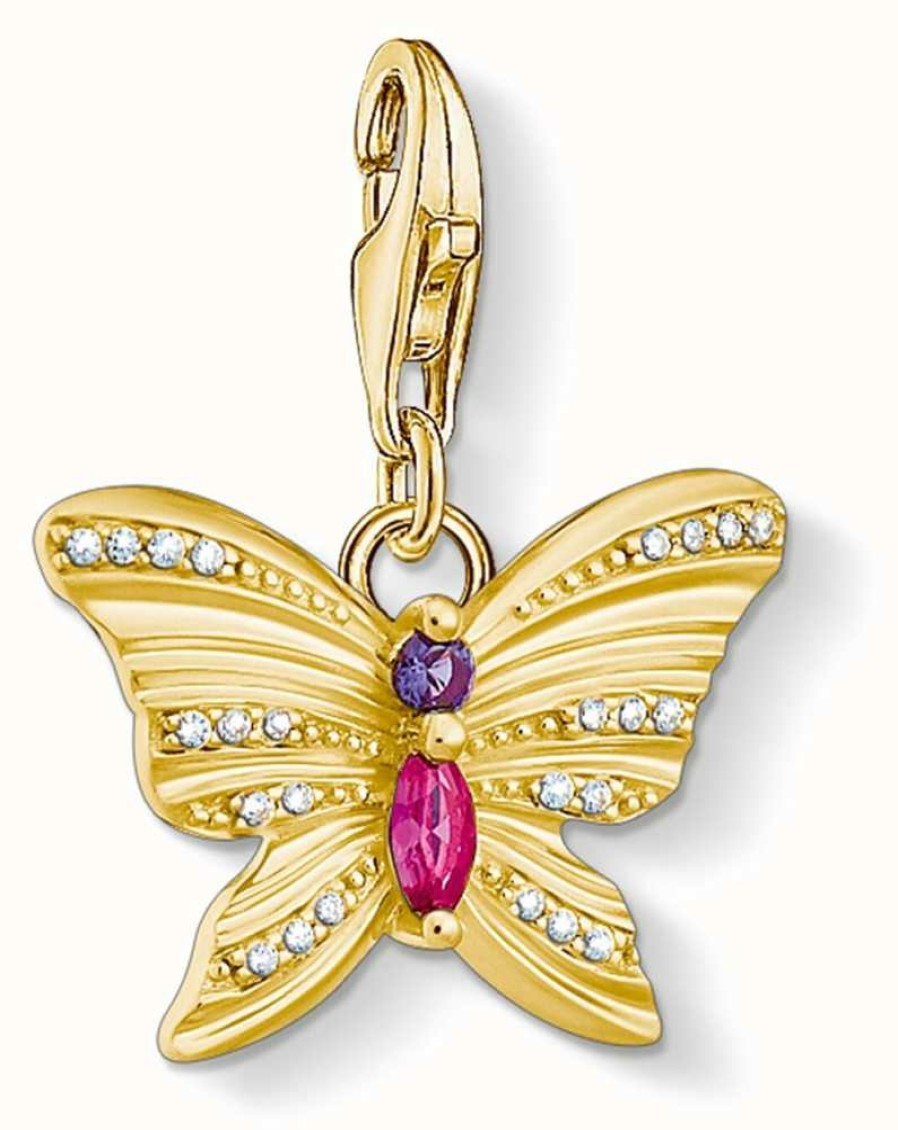 Jewelry Thomas Sabo Jewellery | Thomas Sabo | Charm Pendant Butterfly | Gold | Sterling Silver