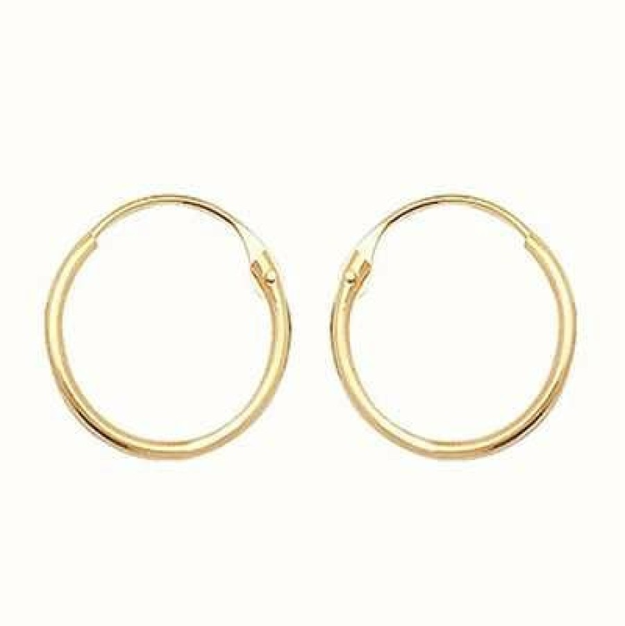 Jewelry James Moore | James Moore Th 9Ct Gold 9Mm Hinged Sleeper Earrings