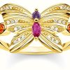 Jewelry Thomas Sabo Jewellery | Thomas Sabo | Glam And Soul | Gold Plated Butterfly Ring | 54