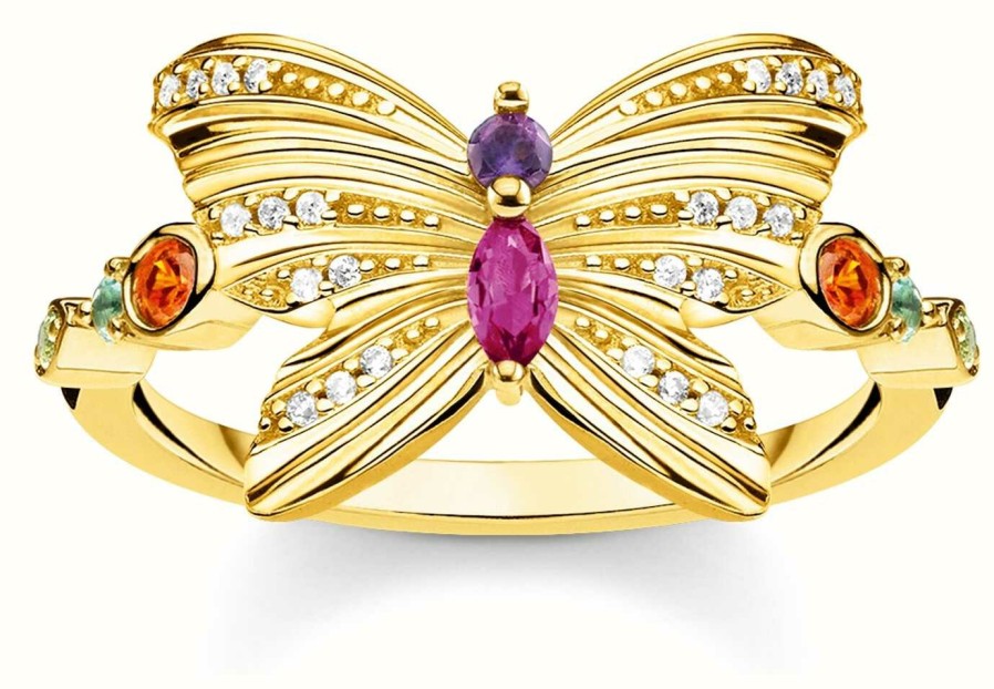 Jewelry Thomas Sabo Jewellery | Thomas Sabo | Glam And Soul | Gold Plated Butterfly Ring | 54