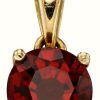 Jewelry Elements Gold | Elements Gold 9K Y/Gold Red Garnet January Birthstone Pendant Only