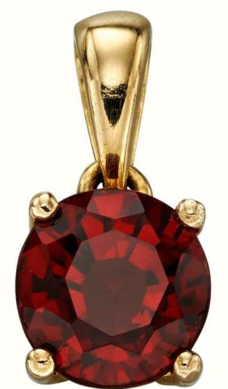 Jewelry Elements Gold | Elements Gold 9K Y/Gold Red Garnet January Birthstone Pendant Only