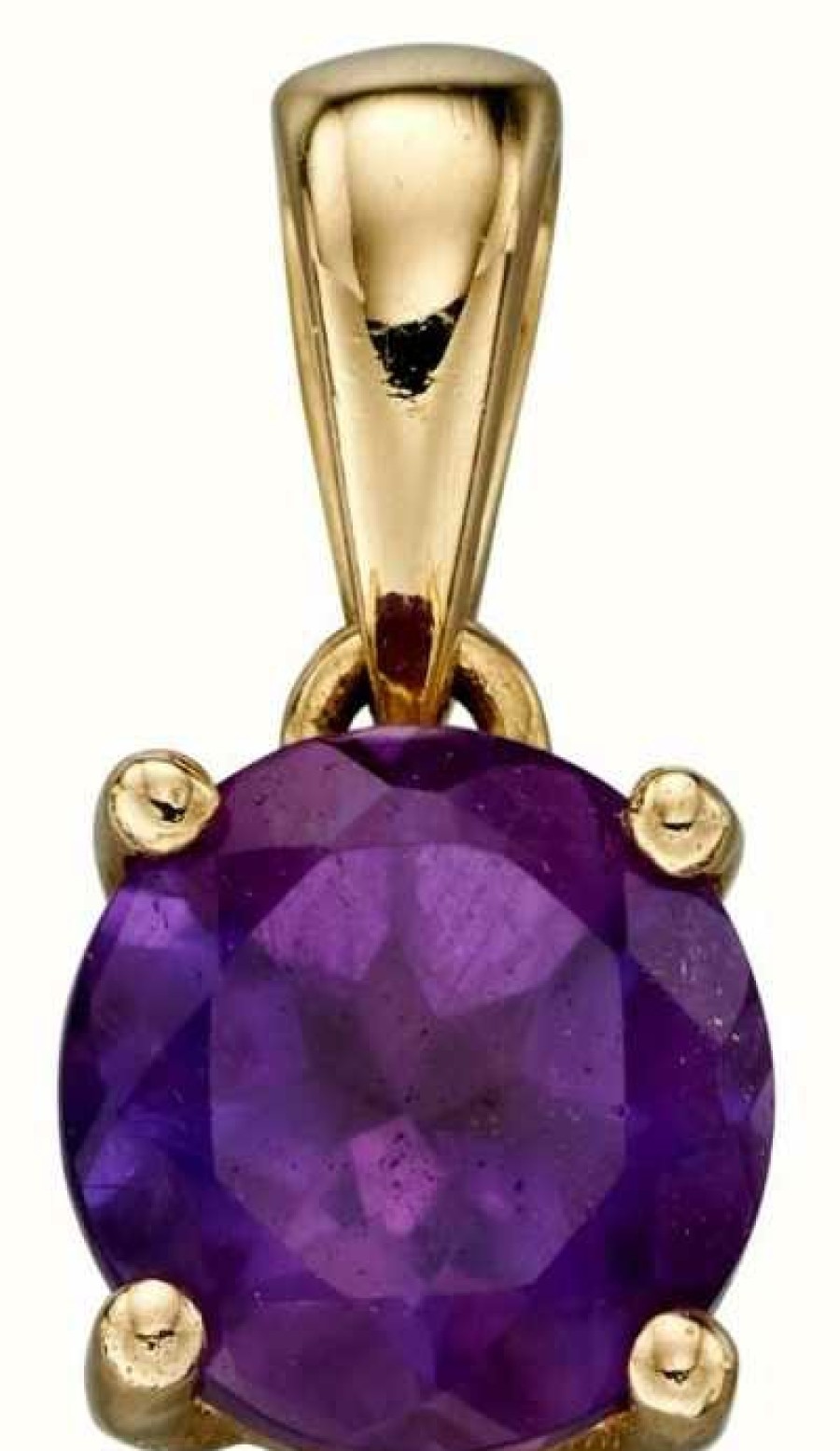 Jewelry Elements Gold | Elements Gold 9K Y/Gold Amethyst February Birthstone Pendant Only