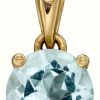 Jewelry Elements Gold | Elements Gold 9K Y/Gold Aquamarine Birthstone Pendant Only