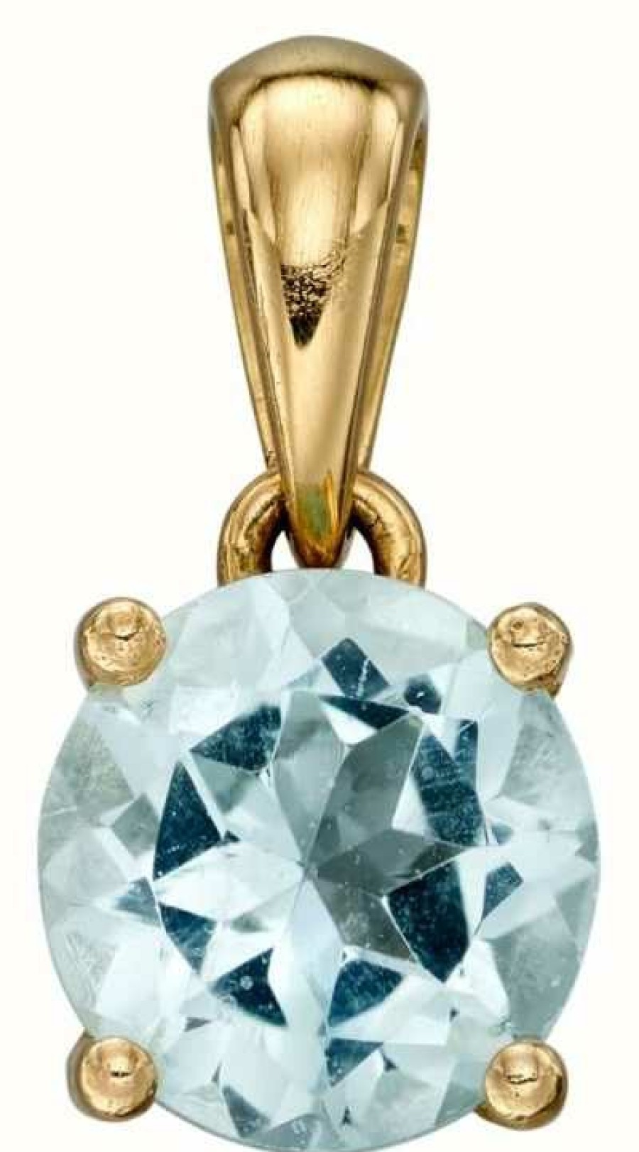 Jewelry Elements Gold | Elements Gold 9K Y/Gold Aquamarine Birthstone Pendant Only