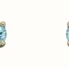 Jewelry Elements Gold | Elements Gold 9K Yellow Gold Aqua Birthstone Studs