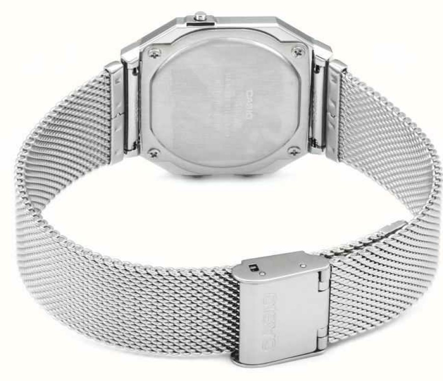 Women'S Casio | Casio | Vintage | Steel Mesh Bracelet | Stop-Watch | Led Backlight