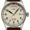 Men'S Iron Annie | Iron Annie Flight Control Automatic | Brown Leather Strap | Beige Dial