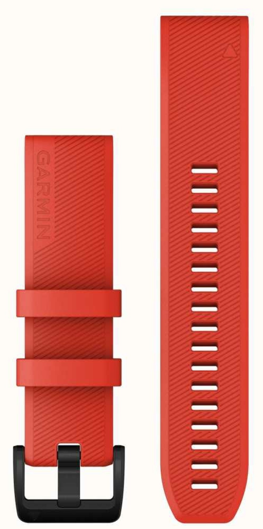 Men'S Garmin | Garmin Quickfit 22 Strap Only Laser Red With Black Stainless Steel