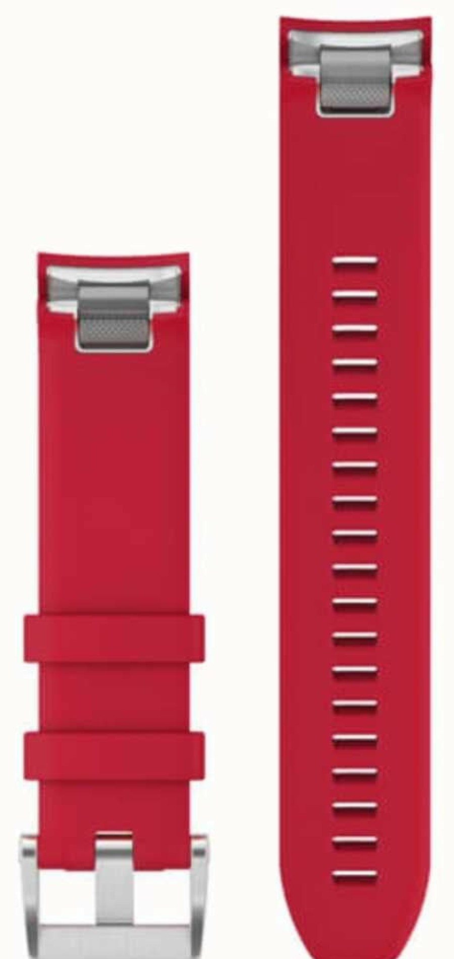 Men'S Garmin | Garmin Quickfit 22 Marq Strap Only Plasma Red Rubber Strap