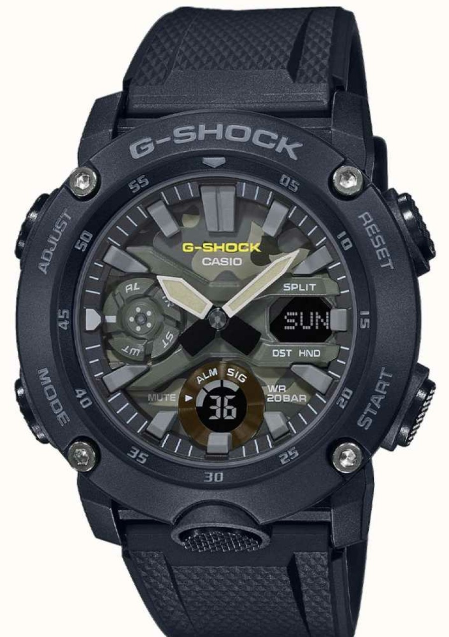 Men'S Casio | Casio G-Shock | Rubber Strap | Camouflage Dial