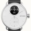 Women'S Withings | Withings Scanwatch - Hybrid Smartwatch With Ecg (38Mm) White Hybrid Dial / Black Silicone