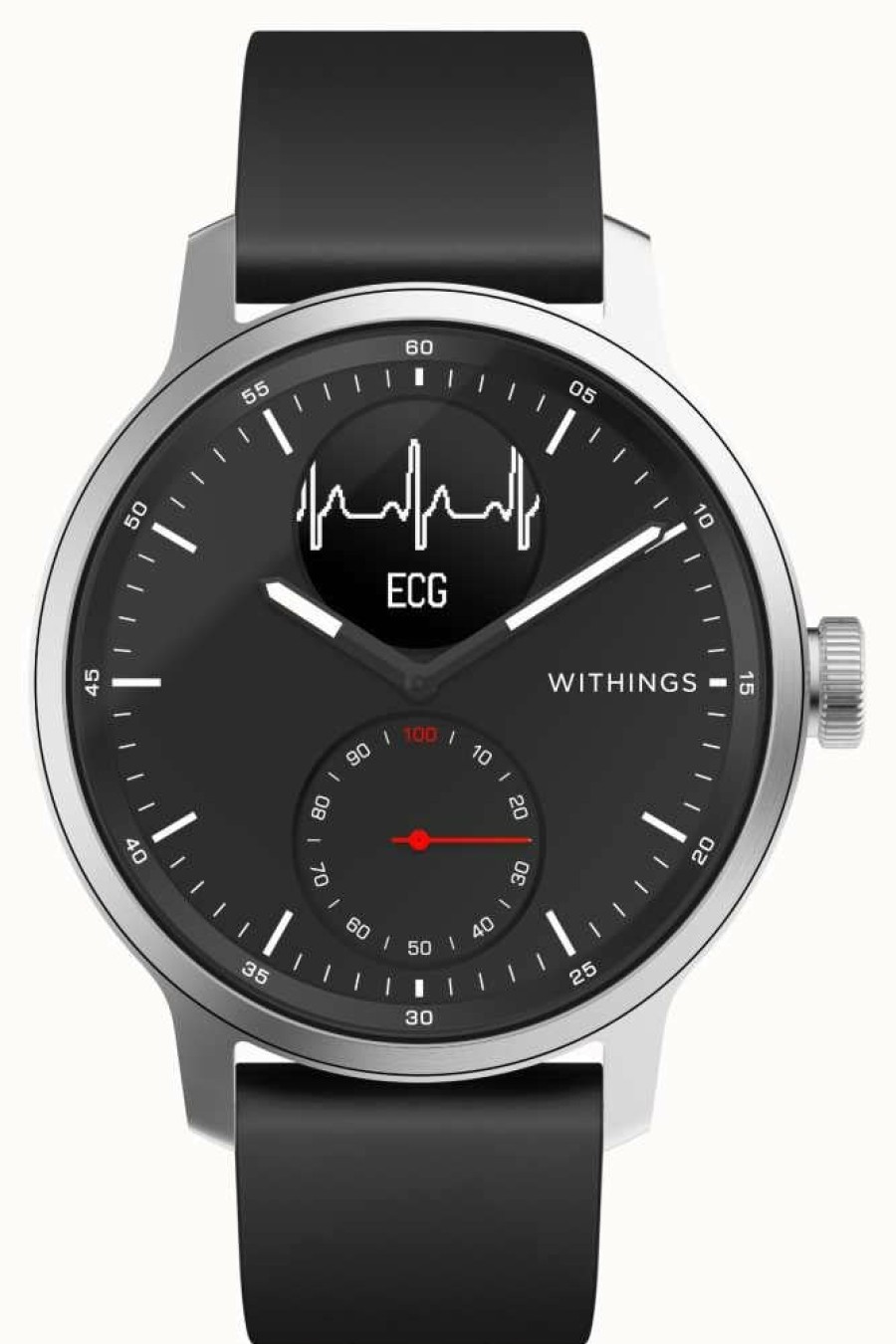 Jewelry Withings | Withings Scanwatch - Hybrid Smartwatch With Ecg (42Mm) Black Hybrid Dial / Black Silicone