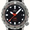 Men'S Sinn | Sinn U50 | Black Silicone Divers Watch