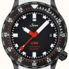 Men'S Sinn | Sinn U50 S | White Silicone Strap | Black Dial