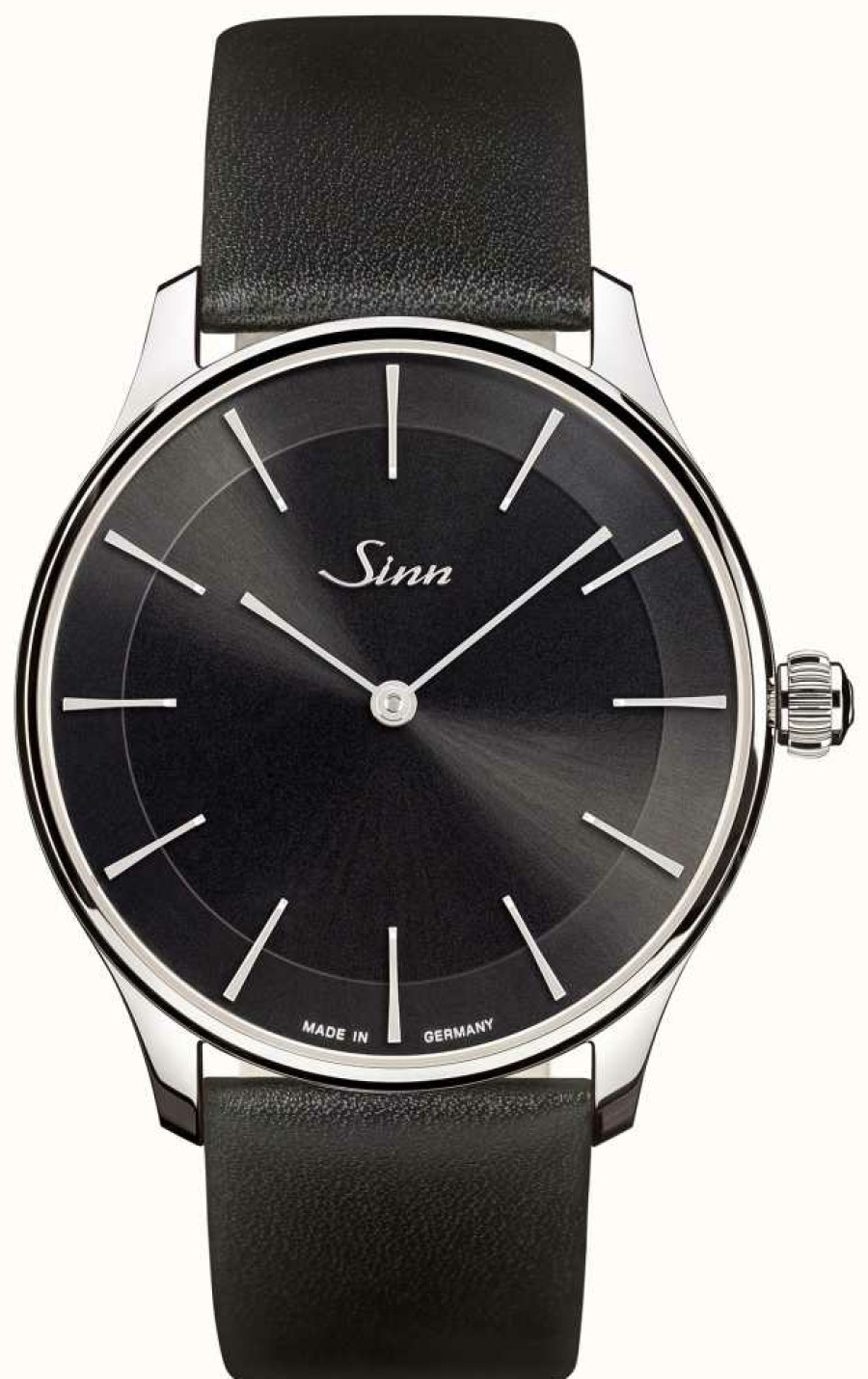 Men'S Sinn | Sinn 1739 St I S | Black Leather Strap | Black Dial