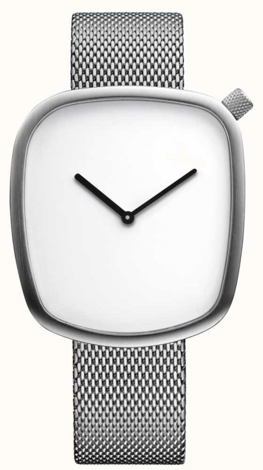 Women'S Bering | Bering Classic| Pebble | Brushed Silver | Square Dial | Silver Mesh