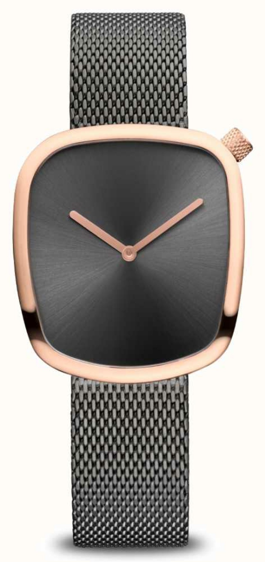 Women'S Bering | Bering Classic | Pebble | Grey Mesh Bracelet | Grey Dial